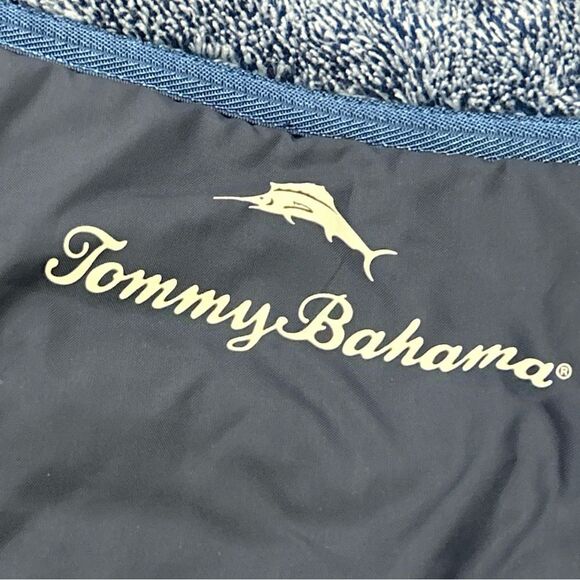Tommy Bahamas Men’s Large Cascade Cozy Blue Half Zip Sweatshirt Front Pocket - Picture 9 of 10